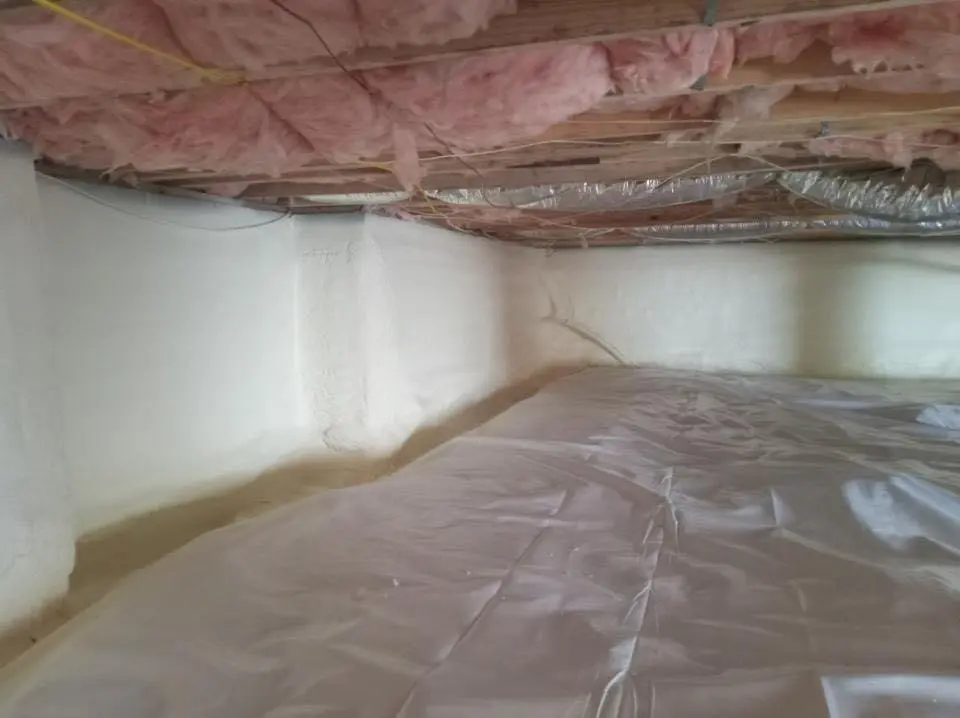 Crawl space encapsulation with closed-cell spray foam for Attic Insulation in Richmond Heights